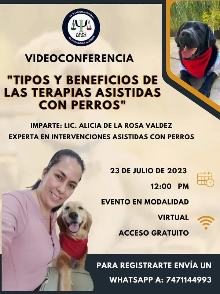 Videoconferencia Tipos y beneficios de las terapias asistidas con perros