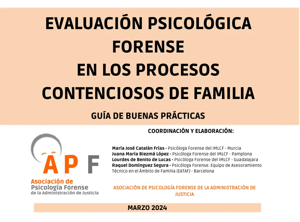EVALUACION PSICOLOGICA FORENSE EN LOS PROCESOS CONTENCIOSOS DE FAMILIA